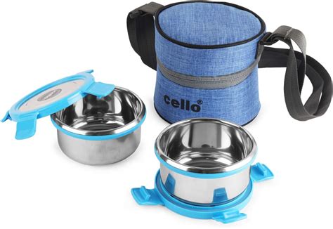 cello Super Steel 2 Containers Lunch Box (300 ml) 